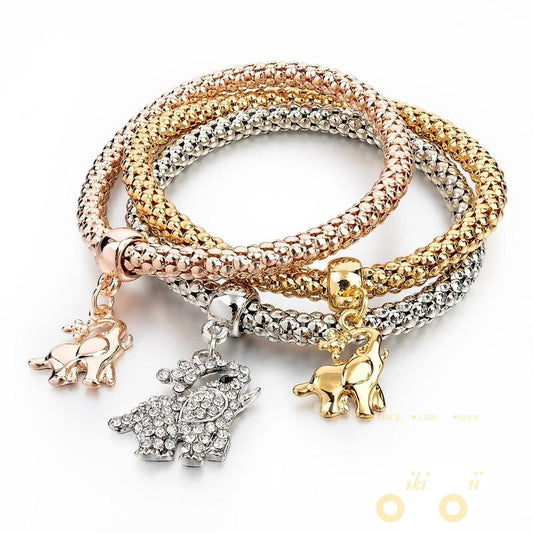 Elephant Charm Bracelet - WikiWii