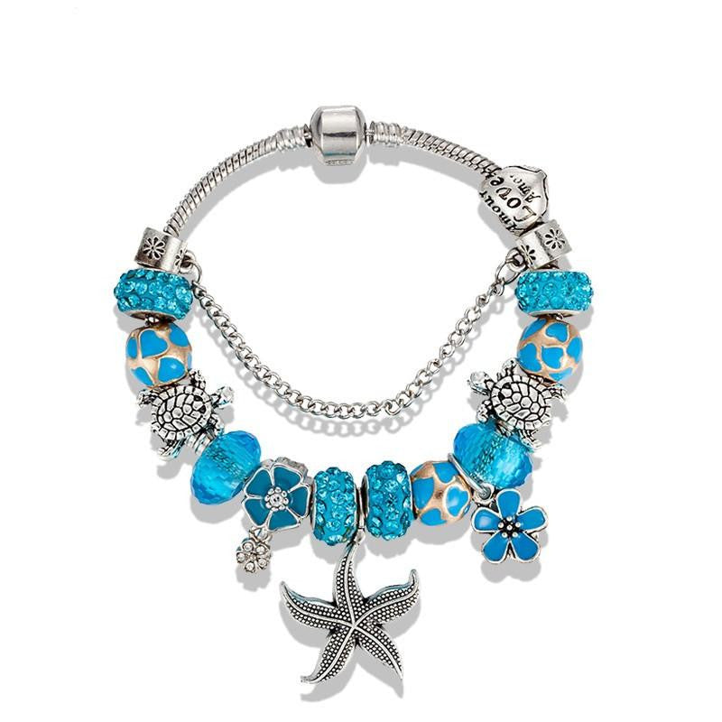 Floral New Design Sea Turtles /Star fish Charm Bracelet – Cozy™️