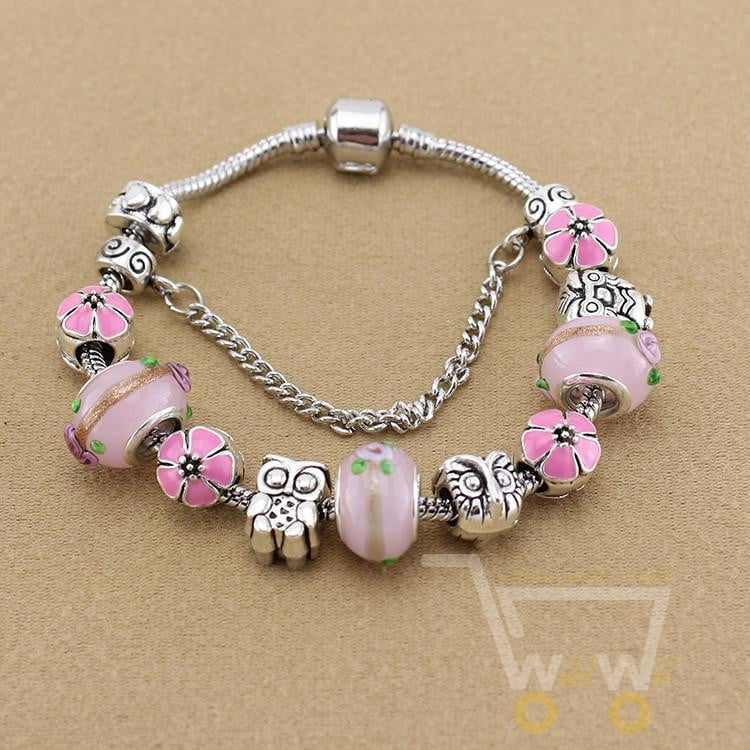 Flower Owl Bracelet - WikiWii