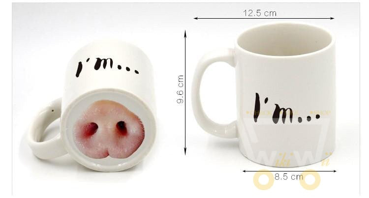 Funny Pig Nose Mug - WikiWii