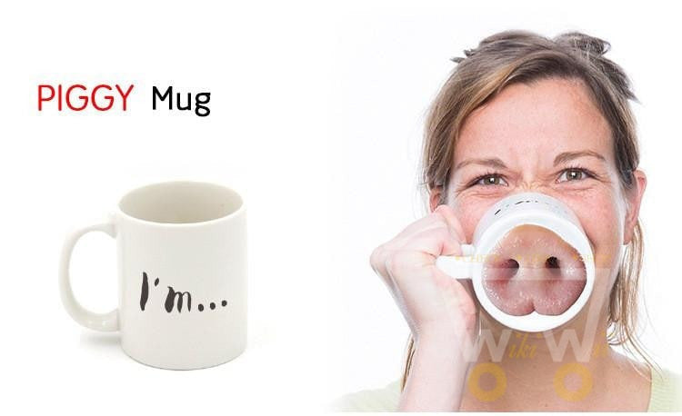 Funny Pig Nose Mug - WikiWii