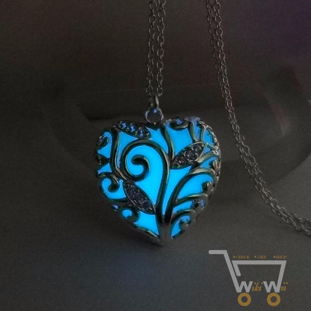 Glow In the Dark Heart Necklace - WikiWii