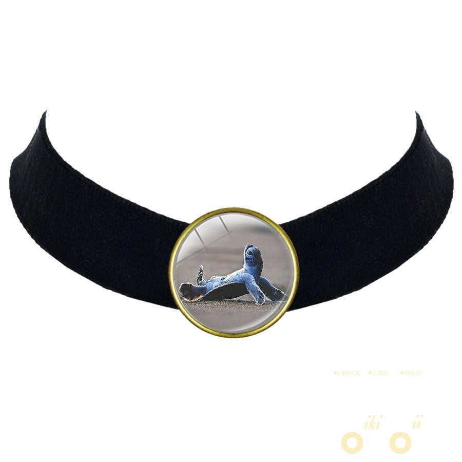 Glass Sea Turtle Black Choker - WikiWii