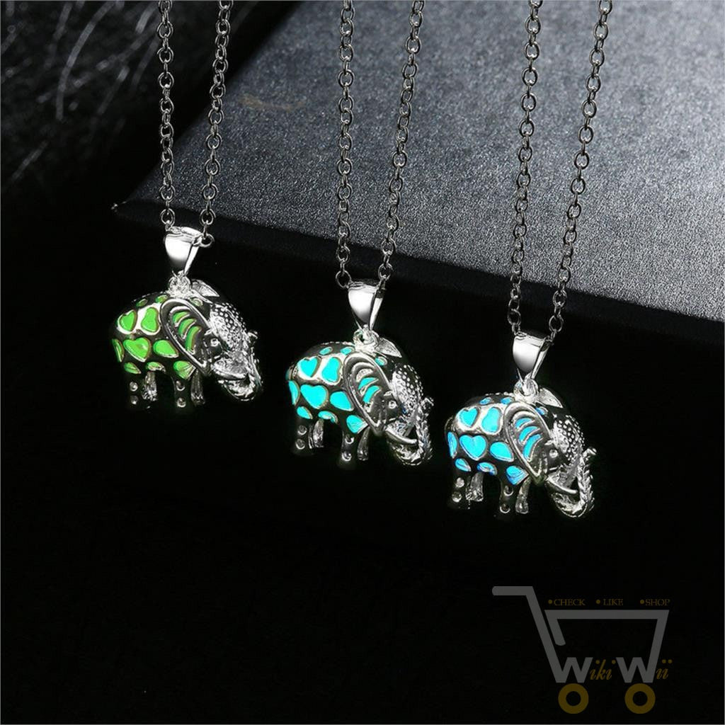 Glow In the dark Elephant Necklace - WikiWii