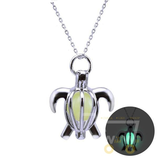 Glow in the Dark Sea Turtle Necklace - WikiWii