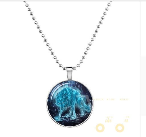 Glow In The Dark Wolf Necklace - WikiWii