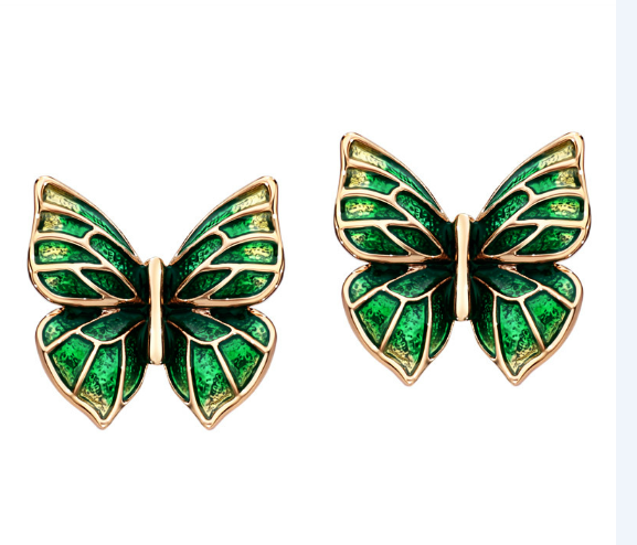 Gold Plated Butterfly Earrings - WikiWii