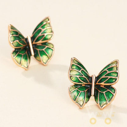 Gold Plated Butterfly Earrings - WikiWii