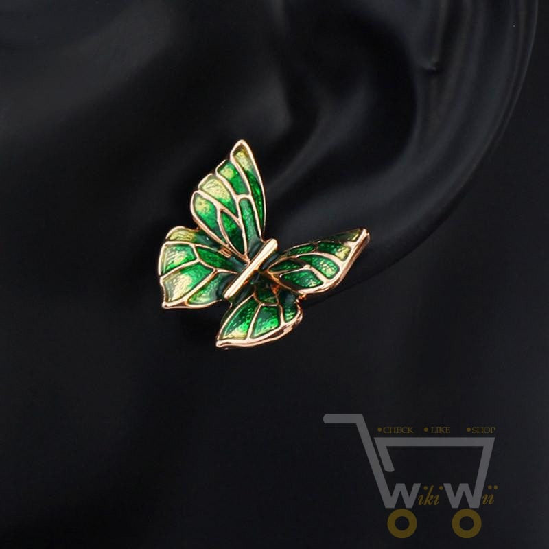 Gold Plated Butterfly Earrings - WikiWii