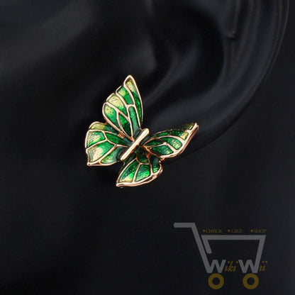 Gold Plated Butterfly Earrings - WikiWii