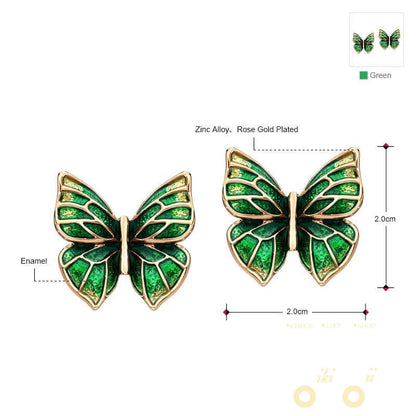 Gold Plated Butterfly Earrings - WikiWii