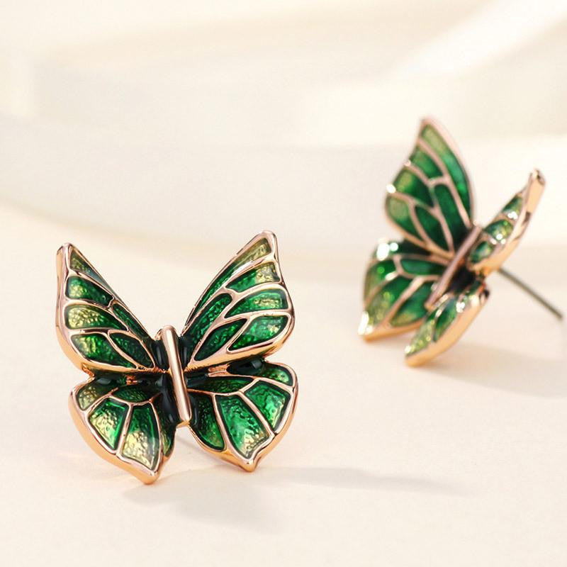 Gold Plated Butterfly Earrings - WikiWii