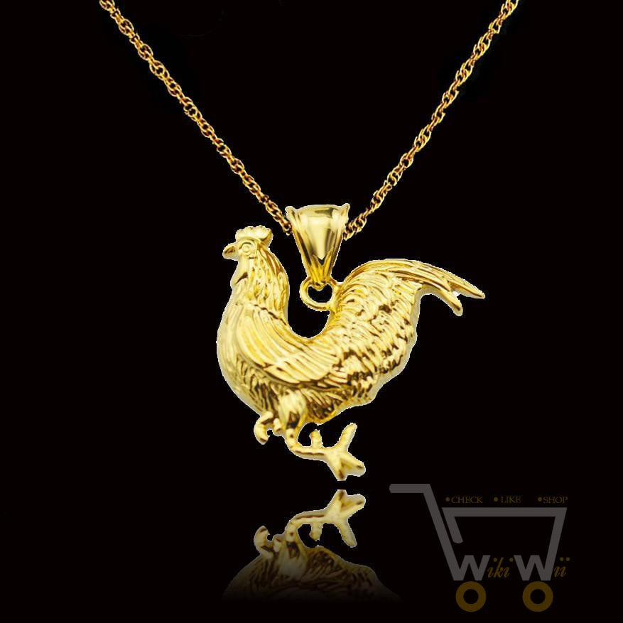 Gold Plated chicken Necklace - WikiWii