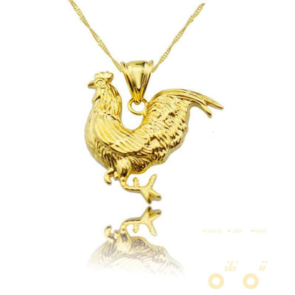 Gold Plated chicken Necklace - WikiWii