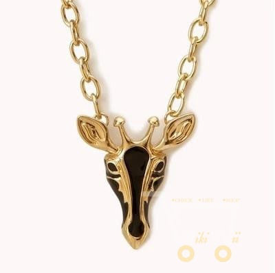 Gold Plated Giraffe Necklace - WikiWii