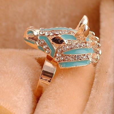 Gold Plated Horse Ring - WikiWii