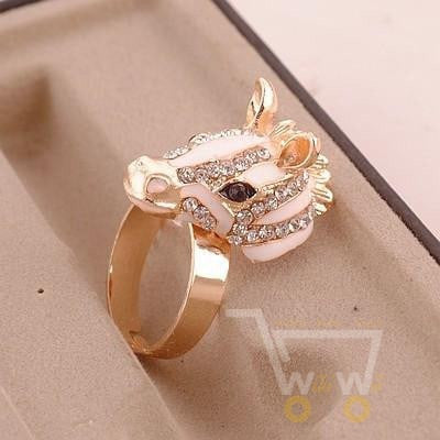 Gold Plated Horse Ring - WikiWii