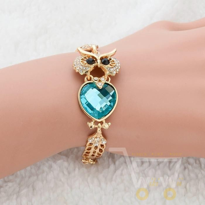 Gold Plated Owl Bracelets - WikiWii