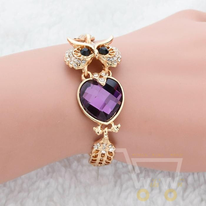 Gold Plated Owl Bracelets - WikiWii