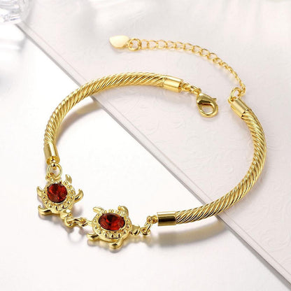 gold plated sea turtle bracelet - WikiWii