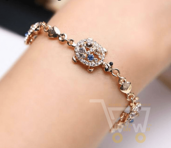 Gold plated Sea turtles bracelet - WikiWii