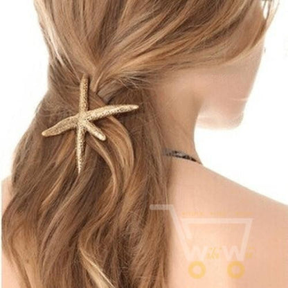 Gold Plated Starfish Hair Jewelry - WikiWii