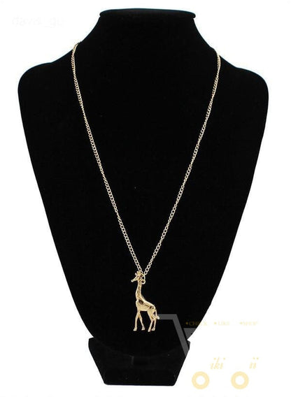 Gold / Silver Plated Giraffe Necklace - WikiWii