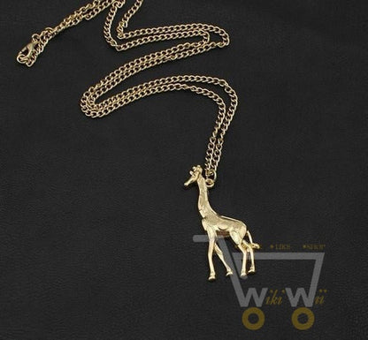 Gold / Silver Plated Giraffe Necklace - WikiWii