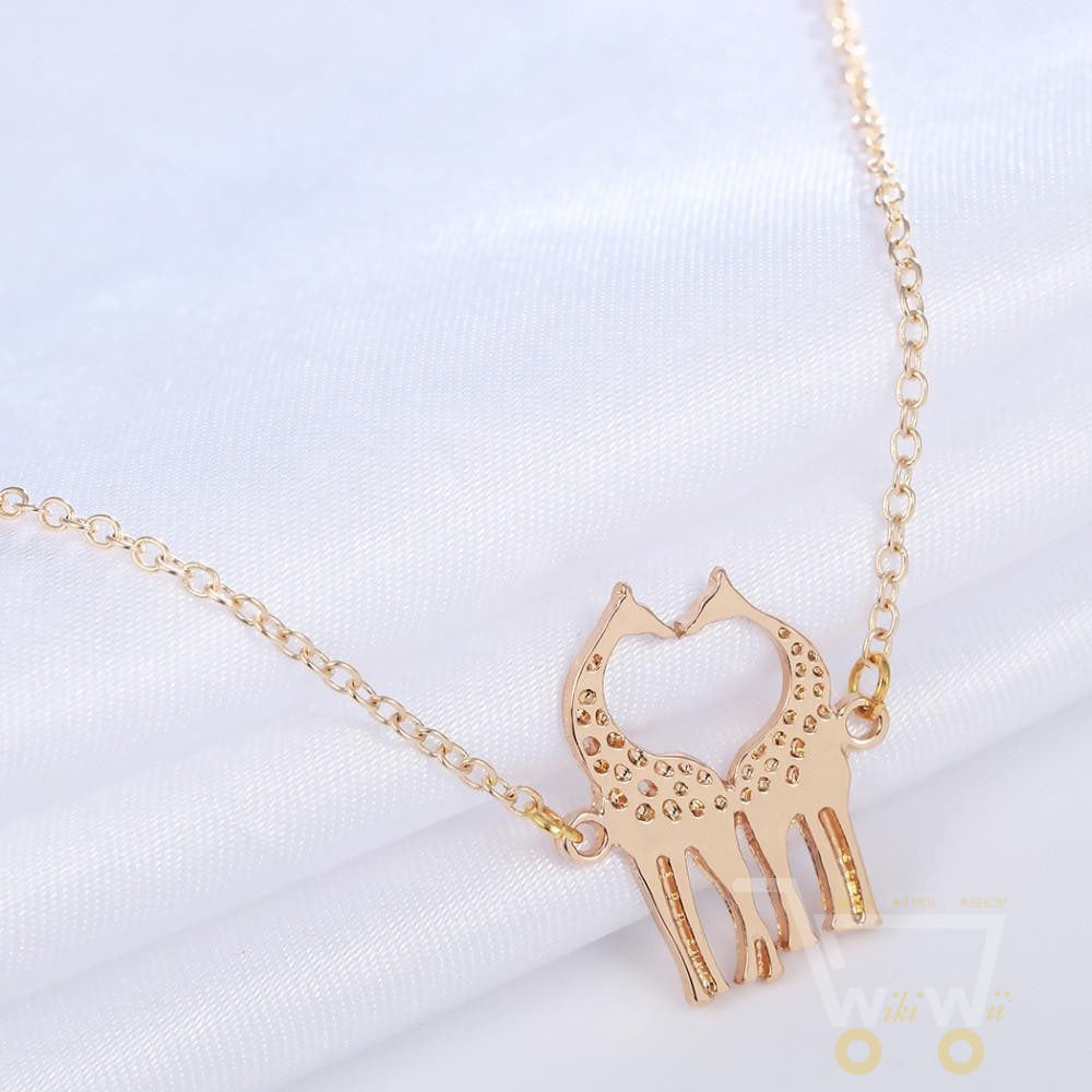 Gold Silver Plated Loving Heart Giraffes Bracelets - WikiWii