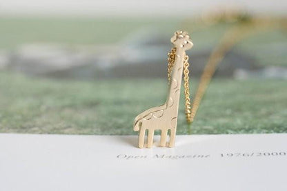 Gold Sliver Plated Chains Giraffe Necklace - WikiWii