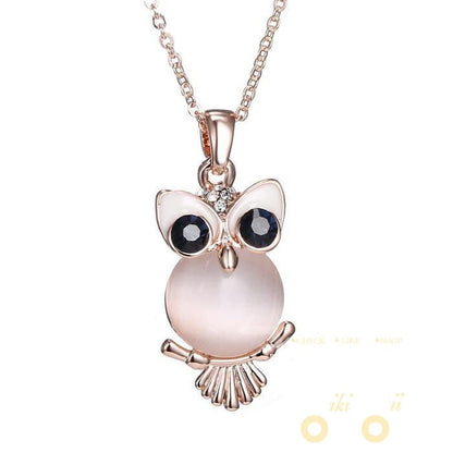 Green Crystal Eye Owl Gem Necklaces - WikiWii