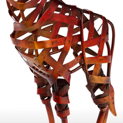 hand-made iron giraffe artwork - WikiWii