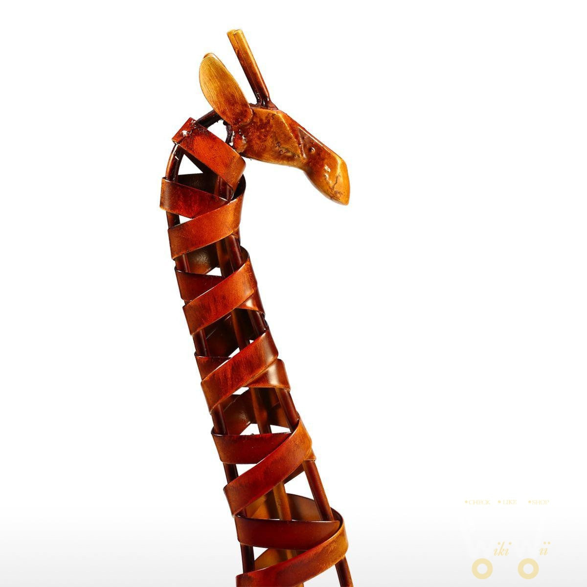 hand-made iron giraffe artwork - WikiWii