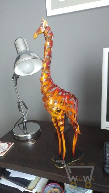 hand-made iron giraffe artwork - WikiWii