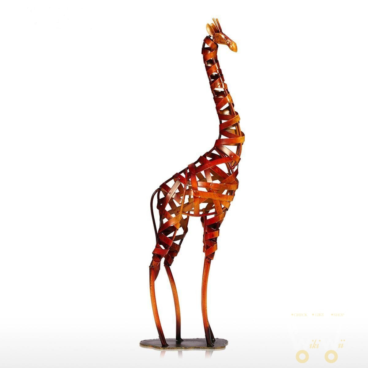 hand-made iron giraffe artwork - WikiWii