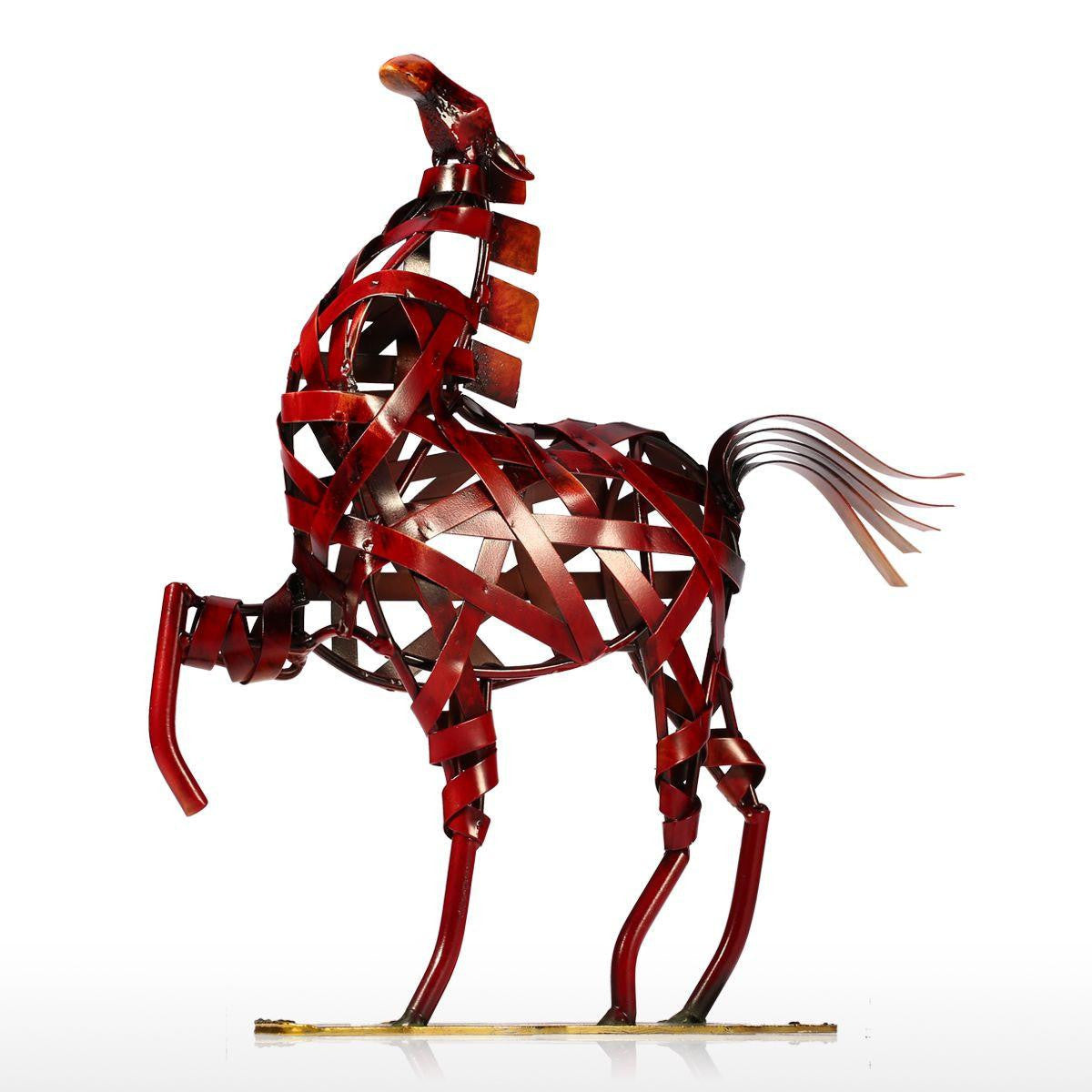 hand-made iron horse artwork - WikiWii