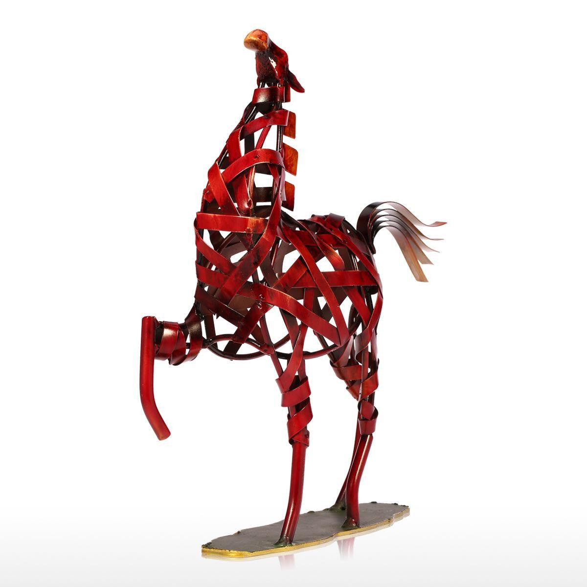 hand-made iron horse artwork - WikiWii