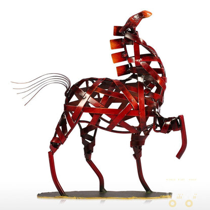 hand-made iron horse artwork - WikiWii