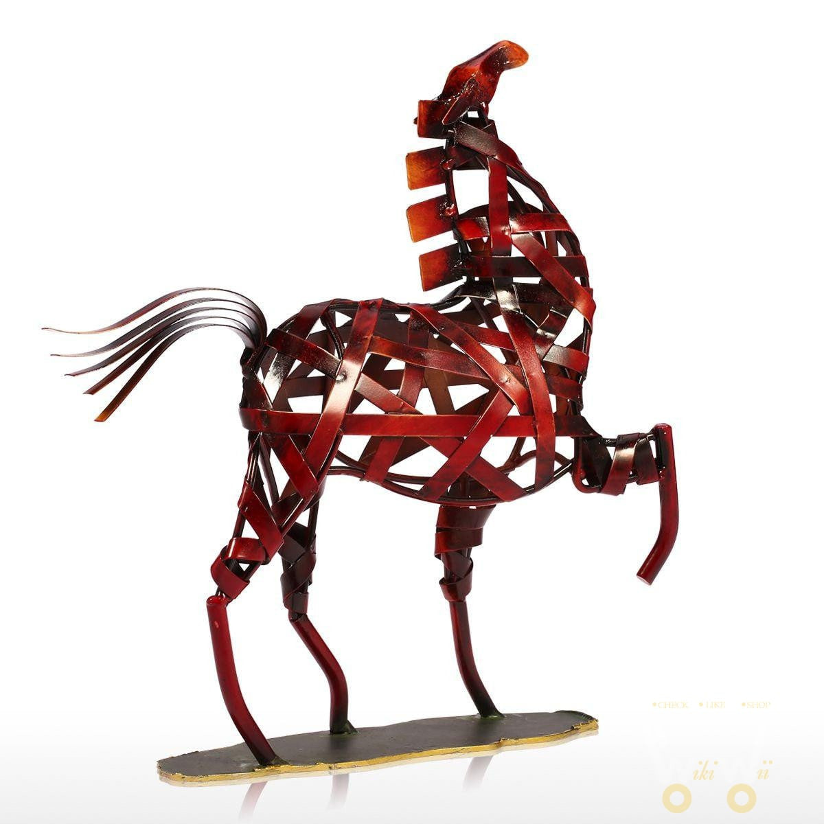 hand-made iron horse artwork - WikiWii