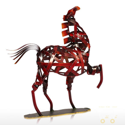 hand-made iron horse artwork - WikiWii