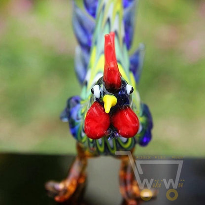 Handmade 3D Mascot Chicken Glass - WikiWii
