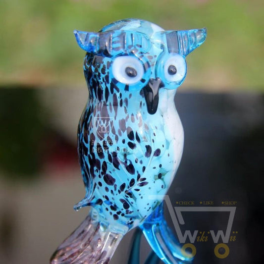 Handmade 3D Mascot Owl Glass - WikiWii