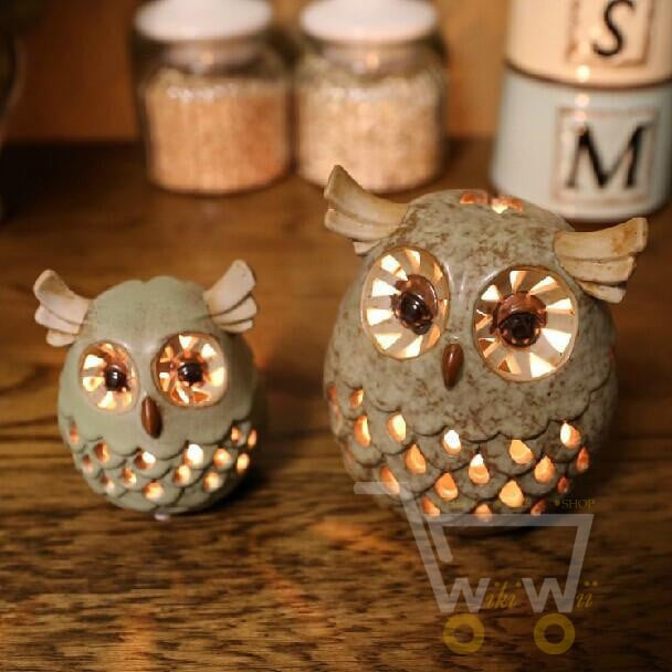 Handmade Ceramic Europe Style Owl Candle holder - WikiWii