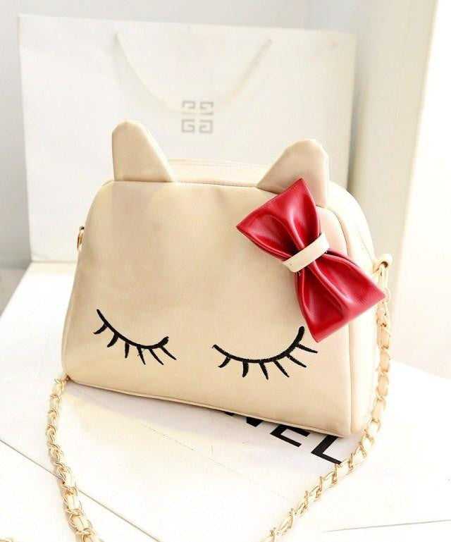 Hippie Leather Cat Crossbody Bag - WikiWii