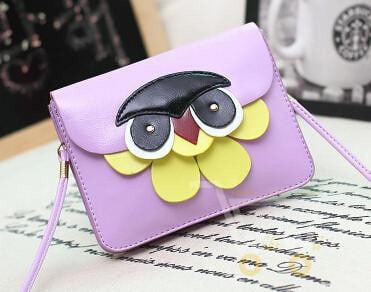 hit color mini phone shoulder Messenger bag OWL handbag - WikiWii