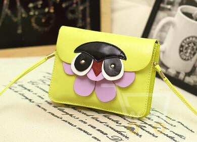 hit color mini phone shoulder Messenger bag OWL handbag - WikiWii