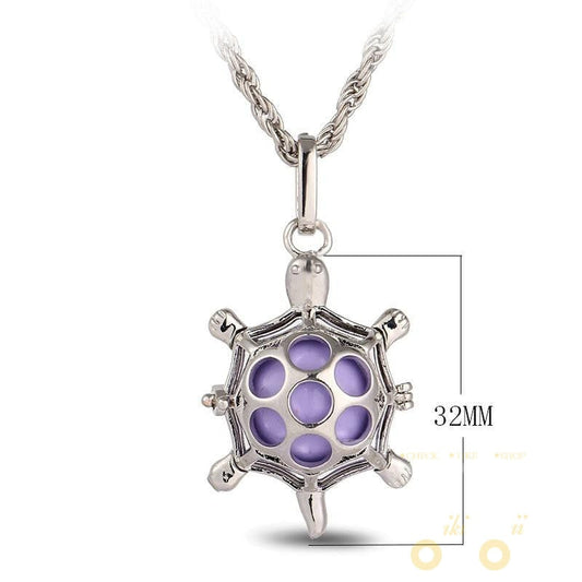 Hollow Sea turtles Necklace ( ESSENTIAL OIL DIFFUSER NECKLACE ) - WikiWii