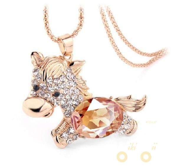 horse crystal Necklace - WikiWii