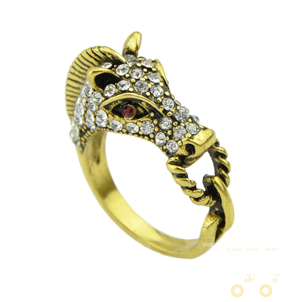 Horse Head Antique Gold Color - WikiWii