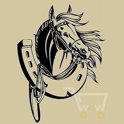 Horse Shoe Art Wall Stickers - WikiWii